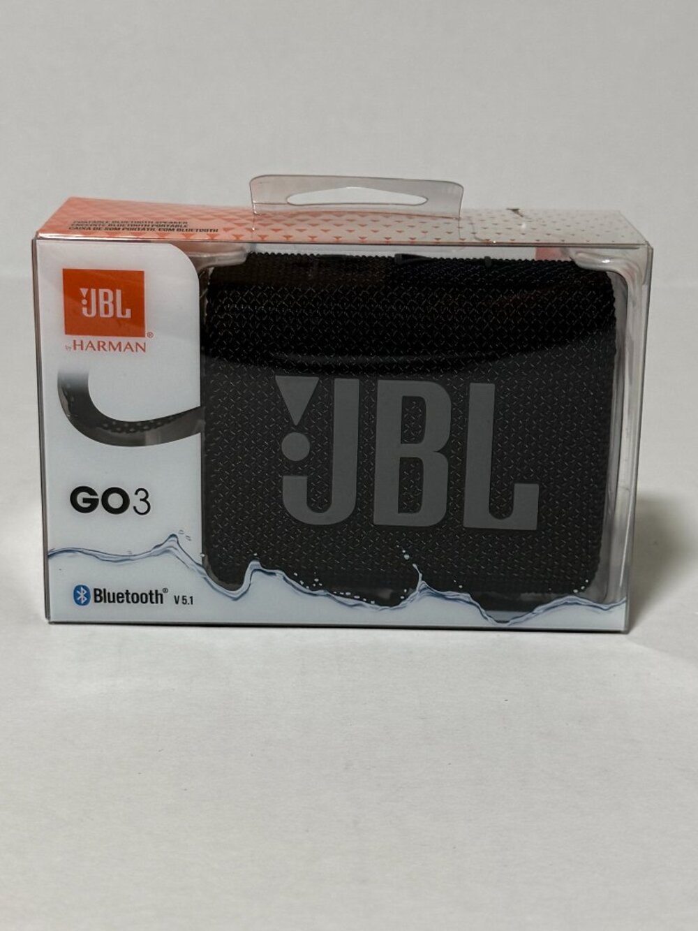 JBL - GO3 Portable Waterproof Wireless Speaker - Black